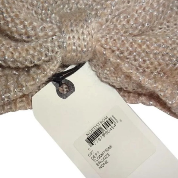 Leith Shimmer Turban 👳♀️ Bronze w Cream + Silver Tones Glimmer GR8 Gift NWT - Picture 3 of 10